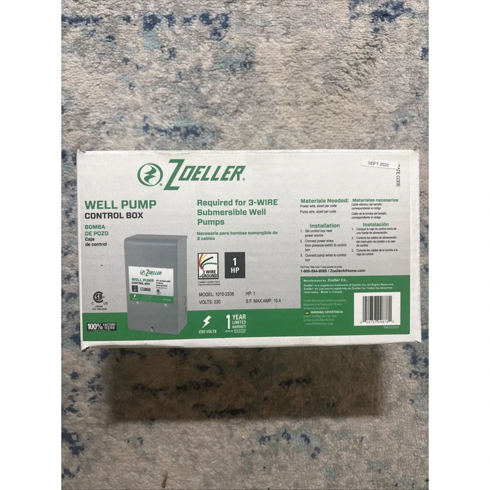 Zoeller 1010-2338 Well Pump Control Box
